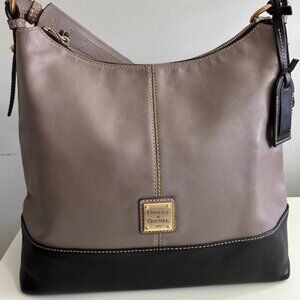 Dooney & Bourke Sophie Hobo Bag Grayish/purple Red Interior Used Great Condition